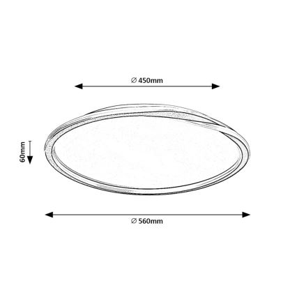 Rabalux  - LED loftlampe LED/40W/230V diameter 56 cm sort