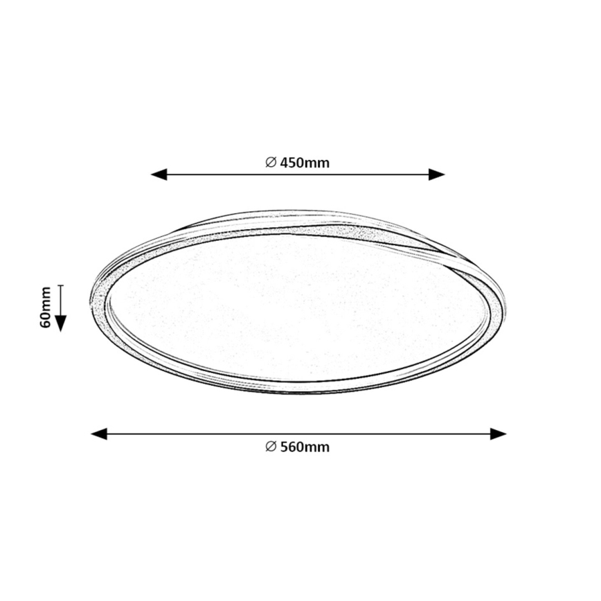 Rabalux  - LED loftlampe LED/40W/230V diameter 56 cm sort