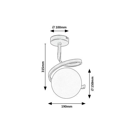 Rabalux - Loftlampe 1xE27/20W/230V