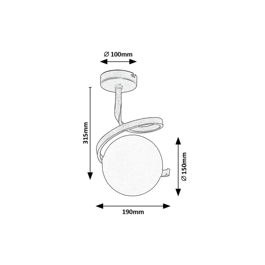 Rabalux - Loftlampe 1xE27/20W/230V