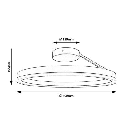 Rabalux - LED loftlampe LED/24W/230V 3000/4000/6500K
