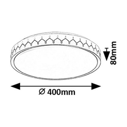 Rabalux - LED loftlampe dæmpbar LED/24W/230V 3000-6500K + fjernbetjening