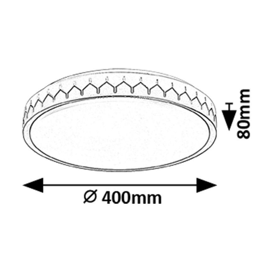 Rabalux - LED loftlampe dæmpbar LED/24W/230V 3000-6500K + fjernbetjening