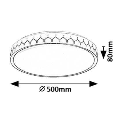 Rabalux - LED loftlampe dæmpbar LED/48W/230V 3000-6500K + fjernbetjening