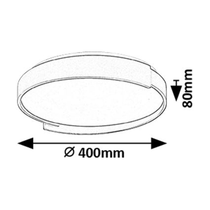 Rabalux - LED loftlampe dæmpbar LED/24W/230V 3000-6500K + fjernbetjening