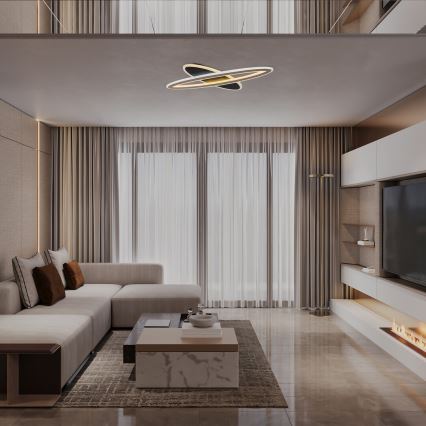 Rabalux - LED dæmpbar loftlampe LED/70W/230V 3000/4000/6000K sort + fjernbetjening Ø 70 cm