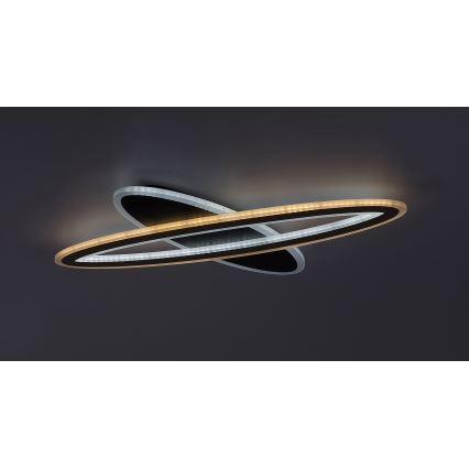 Rabalux - LED dæmpbar loftlampe LED/70W/230V 3000/4000/6000K sort + fjernbetjening Ø 70 cm