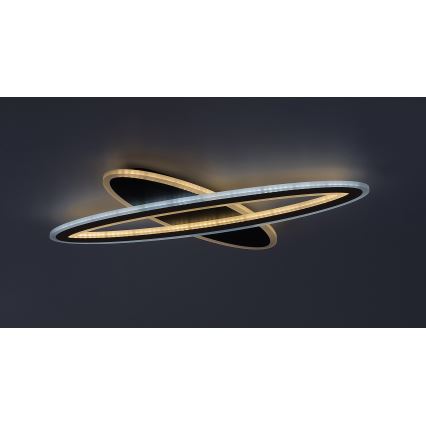 Rabalux - LED dæmpbar loftlampe LED/70W/230V 3000/4000/6000K sort + fjernbetjening Ø 70 cm