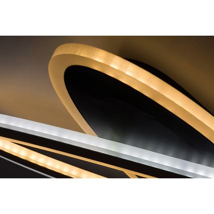 Rabalux - LED dæmpbar loftlampe LED/70W/230V 3000/4000/6000K sort + fjernbetjening Ø 70 cm