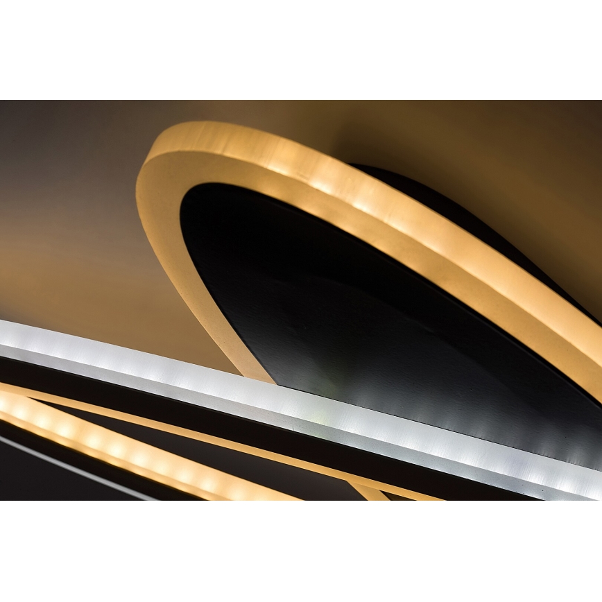 Rabalux - LED loftlampe dæmpbar LED/70W/230V 3000/4000/6000K sort + fjernbetjening