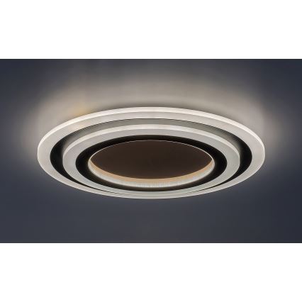 Rabalux - LED-dæmpbar loftlampe LED/56W/230V 3000/4000/6000K mat krom/sort + fjernbetjening Ø 45 cm