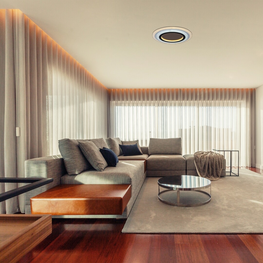 Rabalux - LED loftlampe dæmpbar LED/56W/230V 3000/4000/6000K mat krom/sort + fjernbetjening