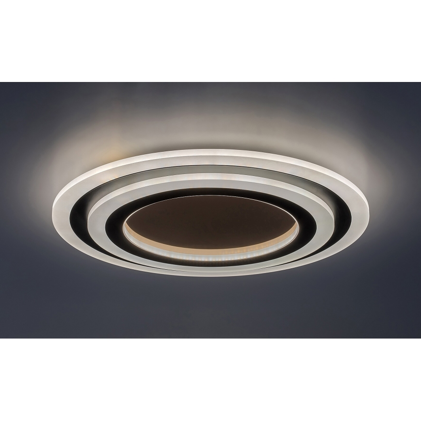 Rabalux - LED loftlampe dæmpbar LED/56W/230V 3000/4000/6000K mat krom/sort + fjernbetjening