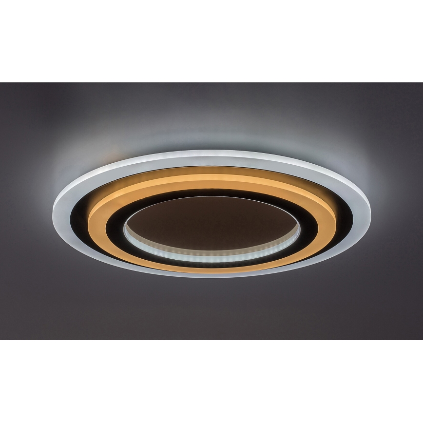 Rabalux - LED loftlampe dæmpbar LED/56W/230V 3000/4000/6000K mat krom/sort + fjernbetjening