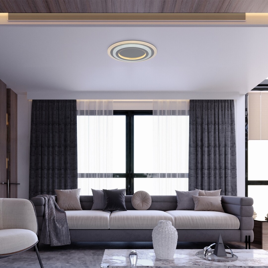 Rabalux - LED loftlampe dæmpbar LED/56W/230V 3000/4000/6000K mat krom + fjernbetjening
