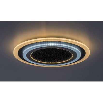 Rabalux - Dæmpbar LED-loftlampe LED/56W/230V 3000/4000/6000K sort + fjernbetjening Ø 45 cm