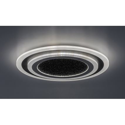 Rabalux - Dæmpbar LED-loftlampe LED/56W/230V 3000/4000/6000K sort + fjernbetjening Ø 45 cm
