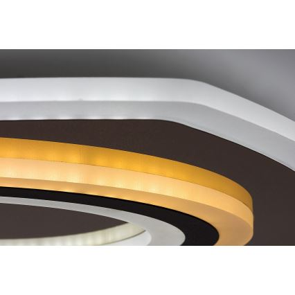 Rabalux - LED dæmpbar loftlampe LED/60W/230V 3000/4000/6000K mat krom/sort + fjernbetjening 48x48 cm