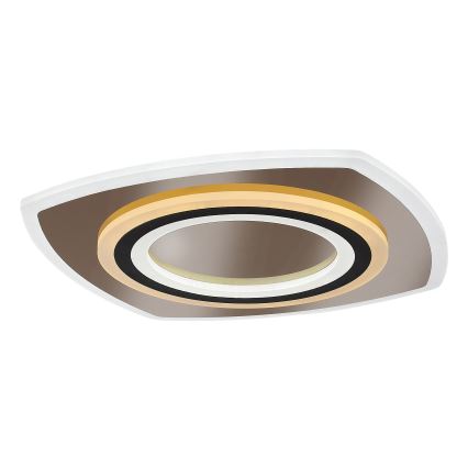 Rabalux - LED dæmpbar loftlampe LED/60W/230V 3000/4000/6000K mat krom/sort + fjernbetjening 48x48 cm
