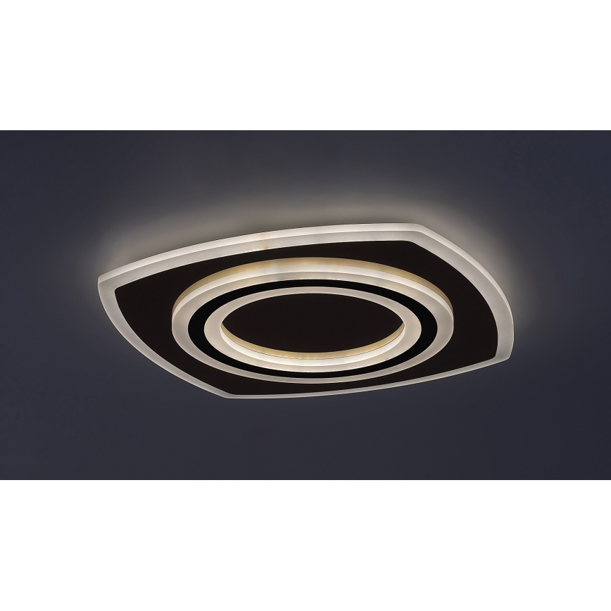 Rabalux - LED loftlampe dæmpbar LED/60W/230V 3000/4000/6000K mat krom/sort + fjernbetjening
