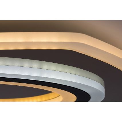 Rabalux - LED loftlampe dæmpbar LED/60W/230V 3000/4000/6000K mat krom/sort + fjernbetjening