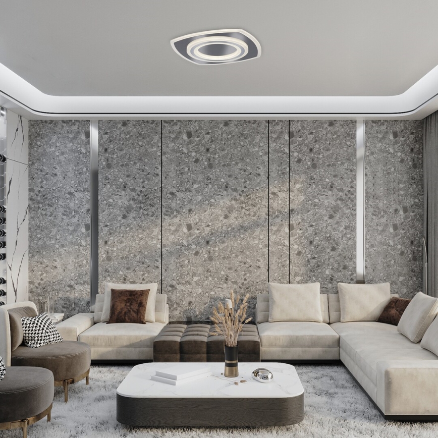 Rabalux - LED-dæmpbar loftlampe LED/60W/230V 3000/4000/6000K mat krom + fjernbetjening 48x48 cm