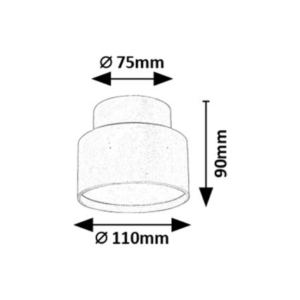 Rabalux - LED loftlampe LED/16W/230V 3000K sort