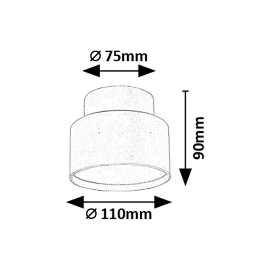 Rabalux - LED loftlampe LED/16W/230V 3000K sort