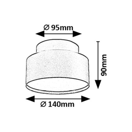 Rabalux - LED loftlampe LED/24W/230V 3000K sort