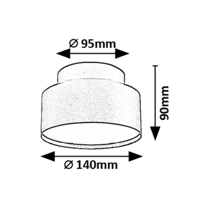 Rabalux - LED loftlampe LED/24W/230V 3000K sort
