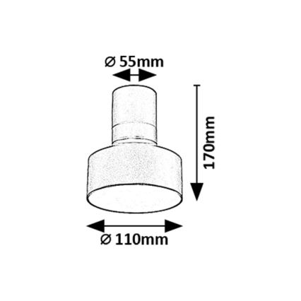 Rabalux - LED loftlampe LED/10W/230V 3000K sort