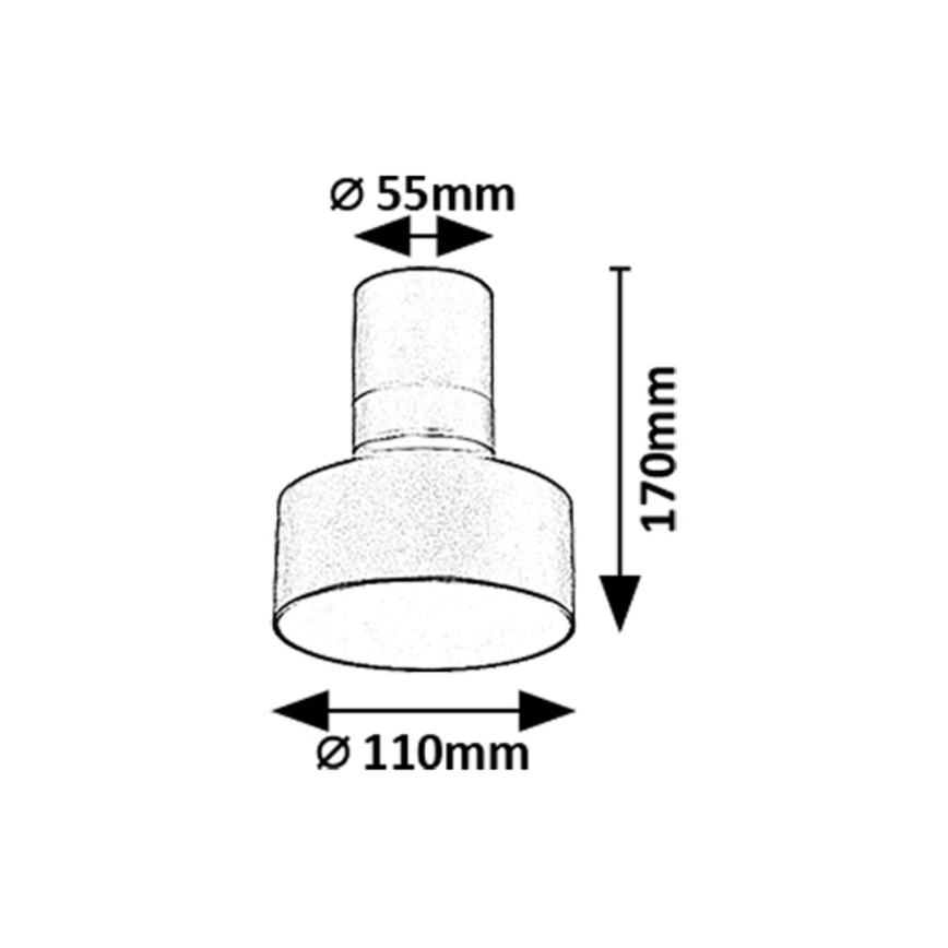 Rabalux - LED loftlampe LED/10W/230V 3000K sort