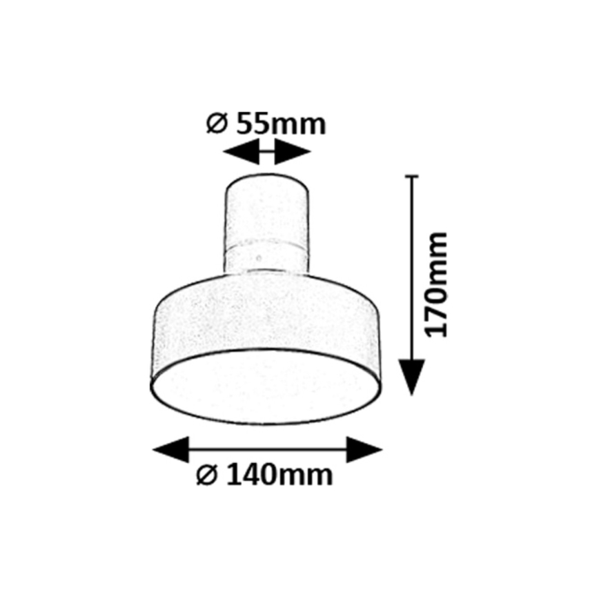 Rabalux - LED loftlampe LED/16W/230V 3000K sort