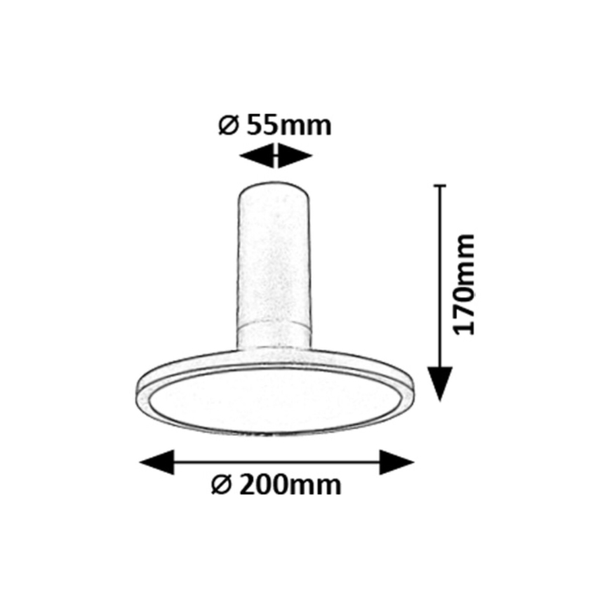 Rabalux - LED loftlampe LED/20W/230V 3000K sort