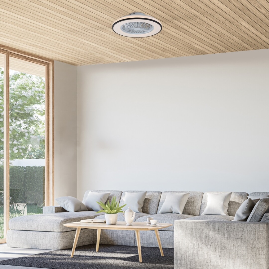 Rabalux - LED dæmpbar loftlampe med ventilator LED/48W/230V 3000-6500K + fjernbetjening