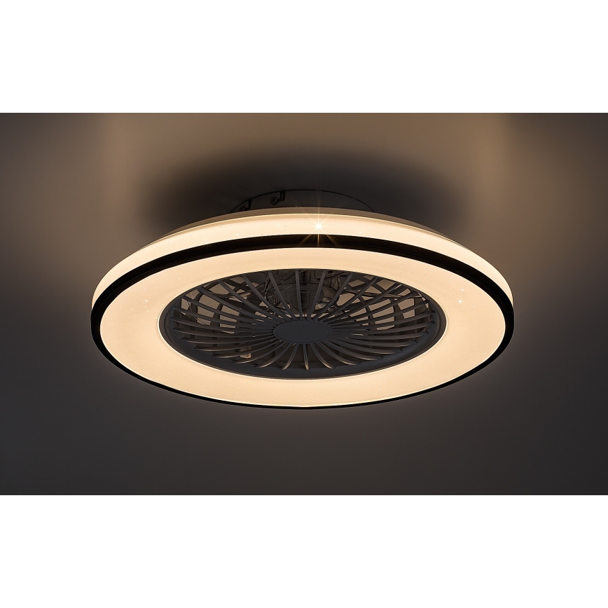 Rabalux - LED dæmpbar loftlampe med ventilator LED/48W/230V 3000-6500K + fjernbetjening