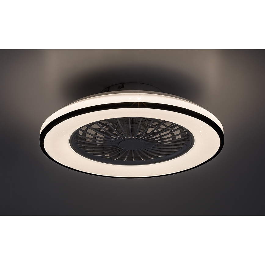 Rabalux - LED dæmpbar loftlampe med ventilator LED/48W/230V 3000-6500K + fjernbetjening