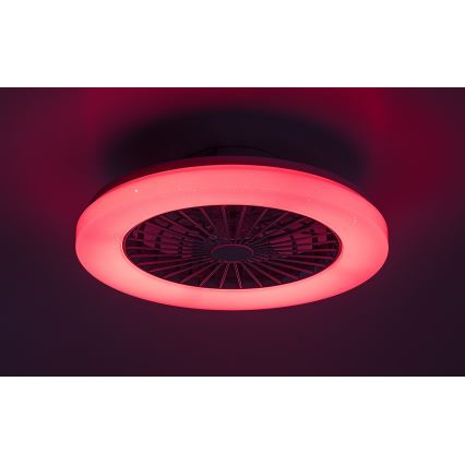 Rabalux - LED loftlampe med RGB-farver og ventilator dæmpbar LED/48W/230V 3000-6500K + fjernbetjening