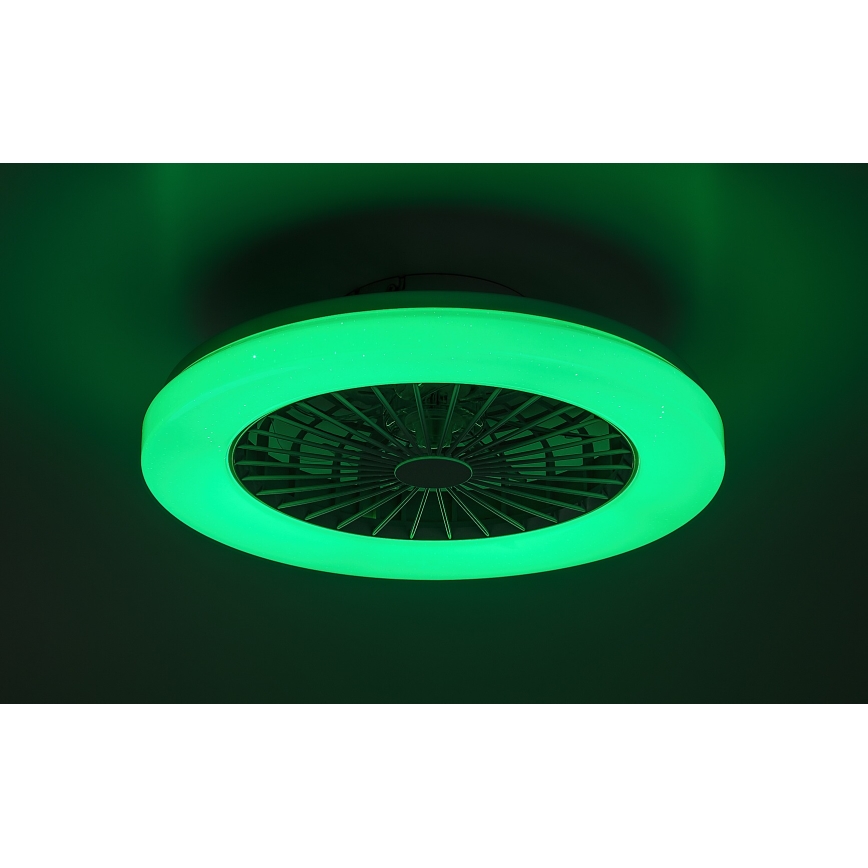 Rabalux - LED loftlampe med RGB-farver og ventilator dæmpbar LED/48W/230V 3000-6500K + fjernbetjening