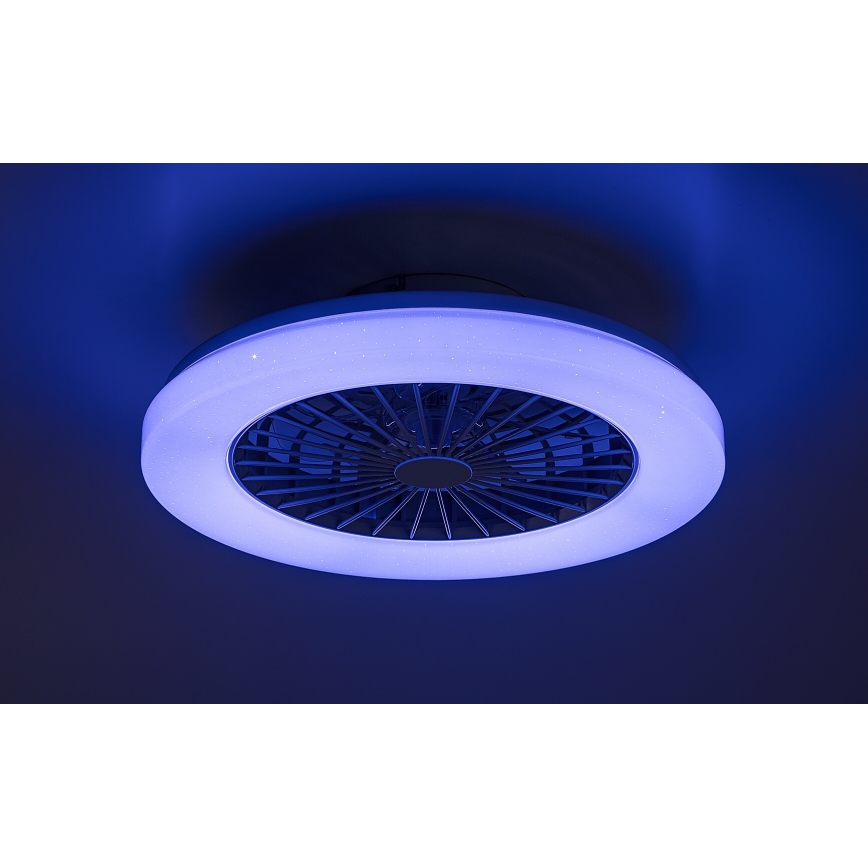 Rabalux - LED loftlampe med RGB-farver og ventilator dæmpbar LED/48W/230V 3000-6500K + fjernbetjening