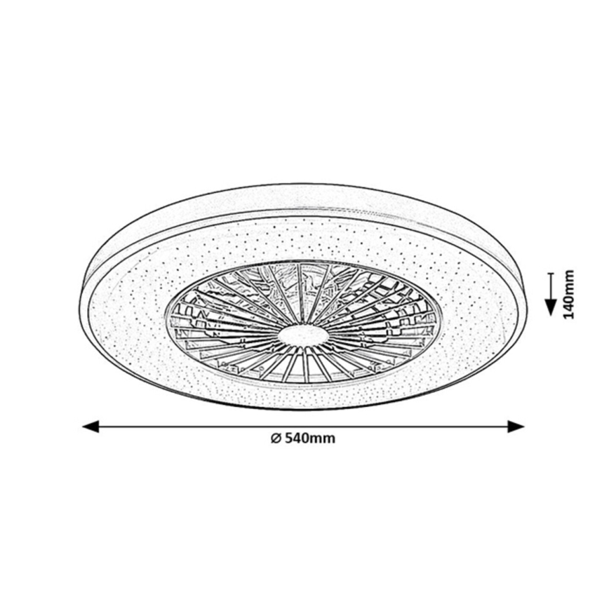Rabalux - LED Loftlampe med ventilator dæmpbar LED/72W/230V 3000-6500K + fjernbetjening