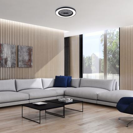 Rabalux - LED Loftlampe med ventilator dæmpbar LED/40W/230V 3000/4000/6000K Wi-Fi + fjernbetjening