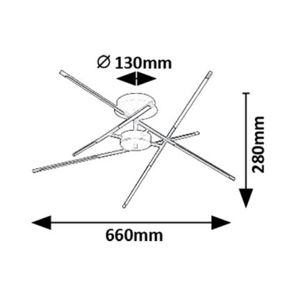 Rabalux - LED loftlampe LED/40W/230V 3000K sort