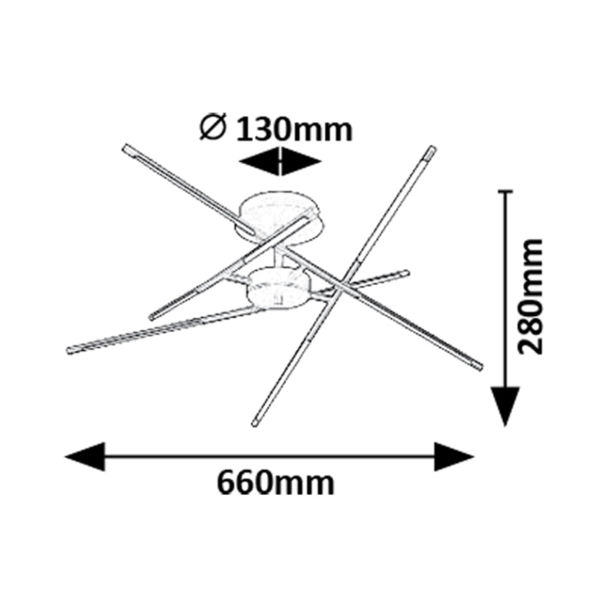 Rabalux - LED loftlampe LED/40W/230V 3000K sort