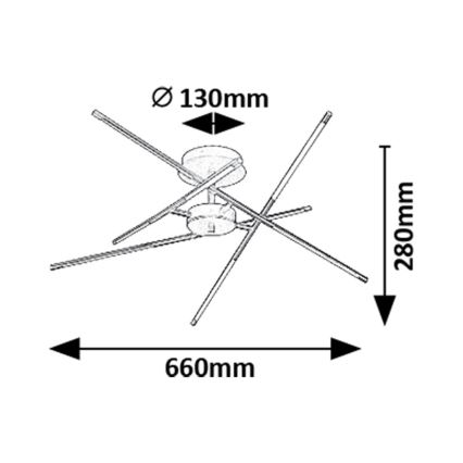 Rabalux - LED loftlampe LED/40W/230V 3000K guldfarvet