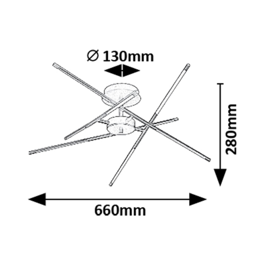 Rabalux - LED loftlampe LED/40W/230V 3000K guldfarvet