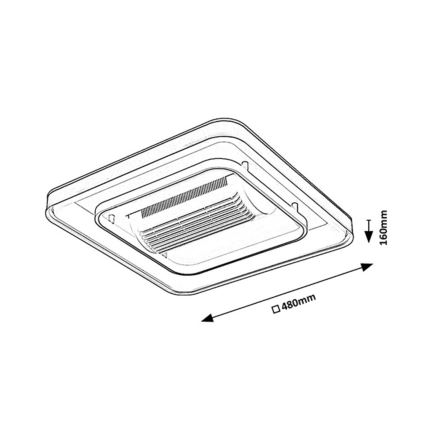 Rabalux - LED Loftlampe med ventilator dæmpbar LED/50W/230V 3000/4000/6000K Wi-Fi + fjernbetjening
