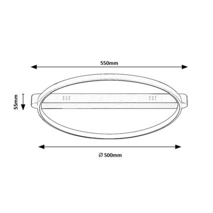 Rabalux - LED loftlampe LED/45W/230V 3000K 50x55 cm sort