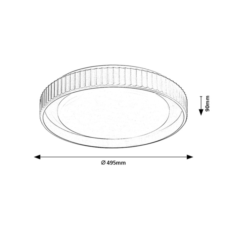 Rabalux - Dæmpbar LED-loftlampe LED/48W/230V 3000-6500K Ø 49,5 cm + fjernbetjening