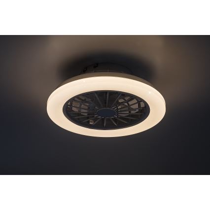 Rabalux - LED Dæmpbar loftlampe med ventilator LED/24W/230V 3000-6500K + fjernbetjening